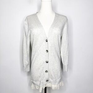 Theory Cotton Cashmere Cardigan Sweater Size Large